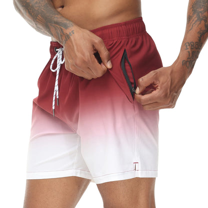 Momount Costume da Bagno Uomo – Sfumato Coulisse Asciugatura Rapida Spiaggia Estate