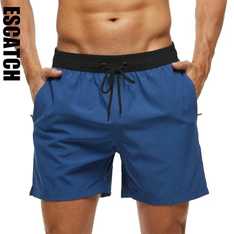 Momount Costume da Bagno Uomo – Vita Elastica Fodera in Rete Coulisse Tasca