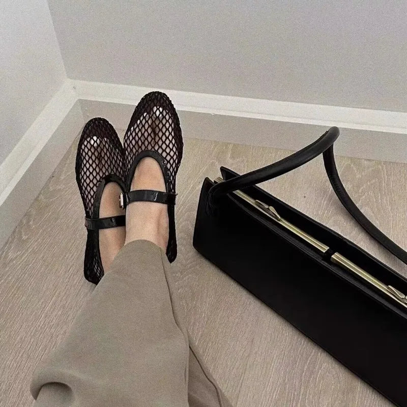 Momount Women Mesh Ballet Flats