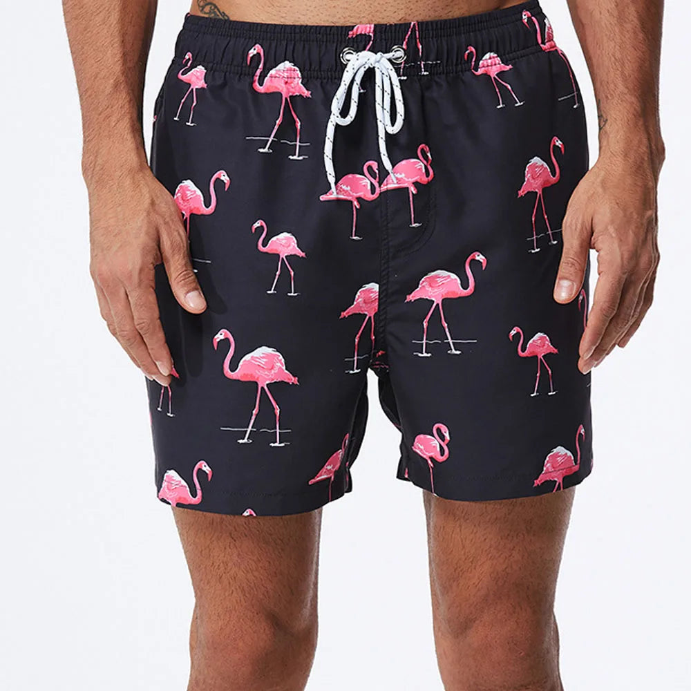 Momount Costume da Bagno Uomo – Stampa Kiwi Coulisse Asciugatura Rapida Lunghezza Media