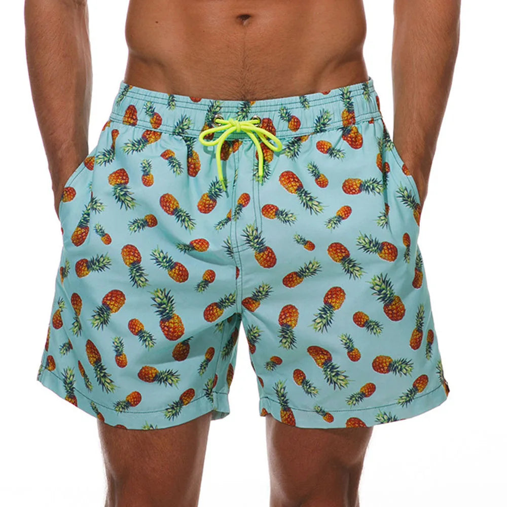 Momount Costume da Bagno Uomo – Stampa Kiwi Coulisse Asciugatura Rapida Lunghezza Media
