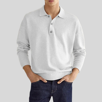 Momount Uomo Polo in Maglia – Manica Lunga Colletto Classico Quotidiana
