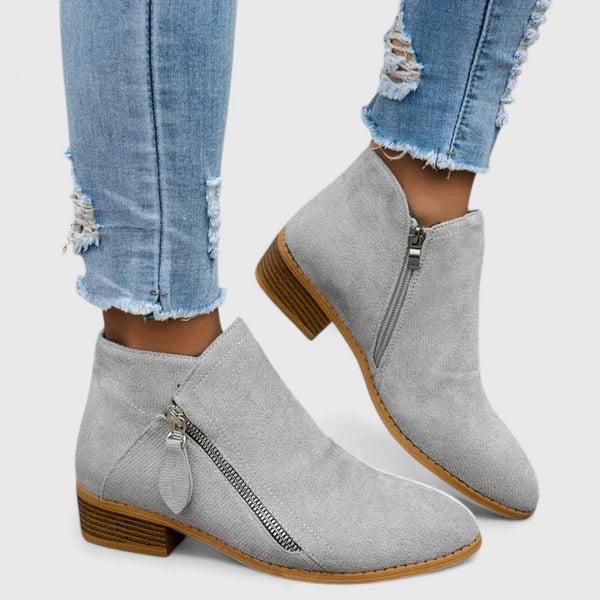 Momount Donna Stivaletti – Denim Vintage con Cerniera