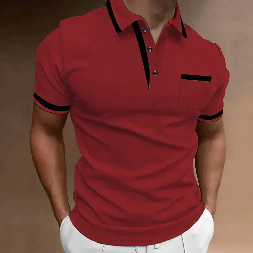 Momount Uomo Polo – Profili a Contrasto Taschino Manica Corta