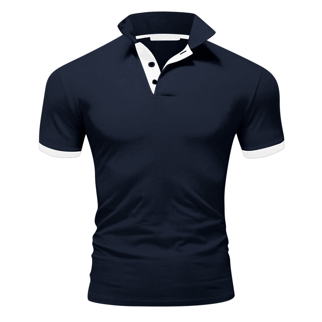 Momount Uomo Polo – Collo alla Coreana Profili a Contrasto Vestibilità Slim