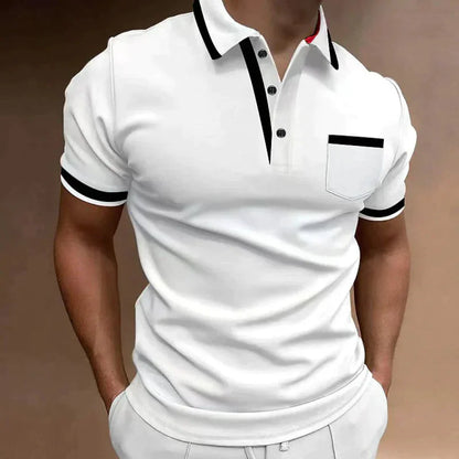 Momount Uomo Polo – Profili a Contrasto Taschino Manica Corta