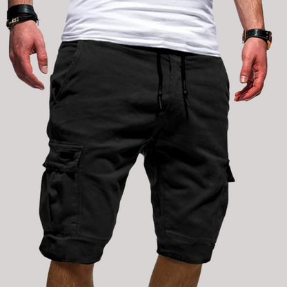 Momount Uomo Pantaloncini Cargo – Coulisse Vita Elasticizzata Tasca con Patta Casual