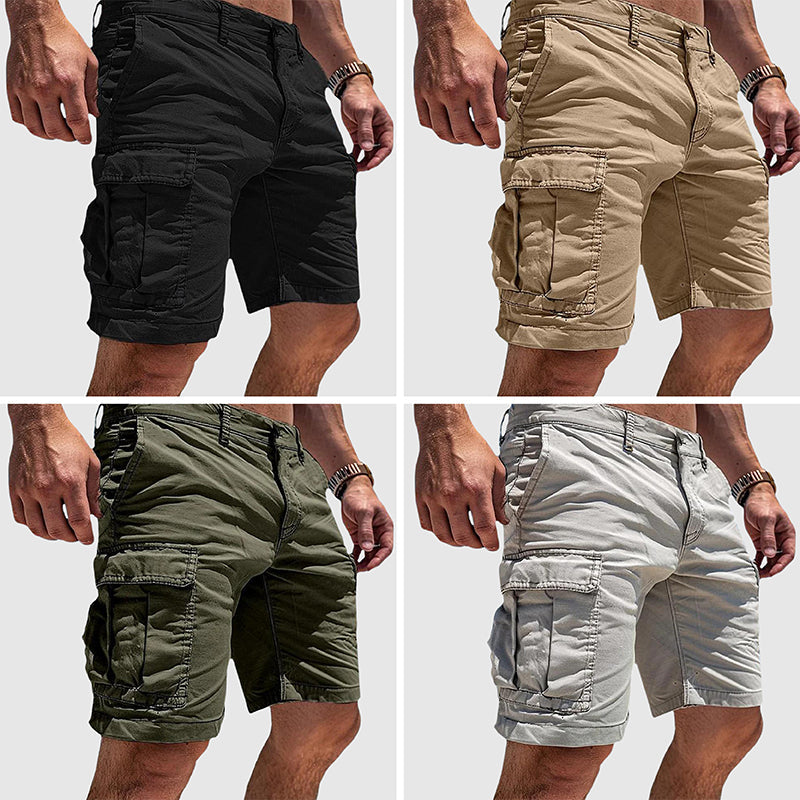 Momount Uomo Pantaloncini Cargo – Vestibilità Rilassata Tasca Slim Chiusura a Bottoni
