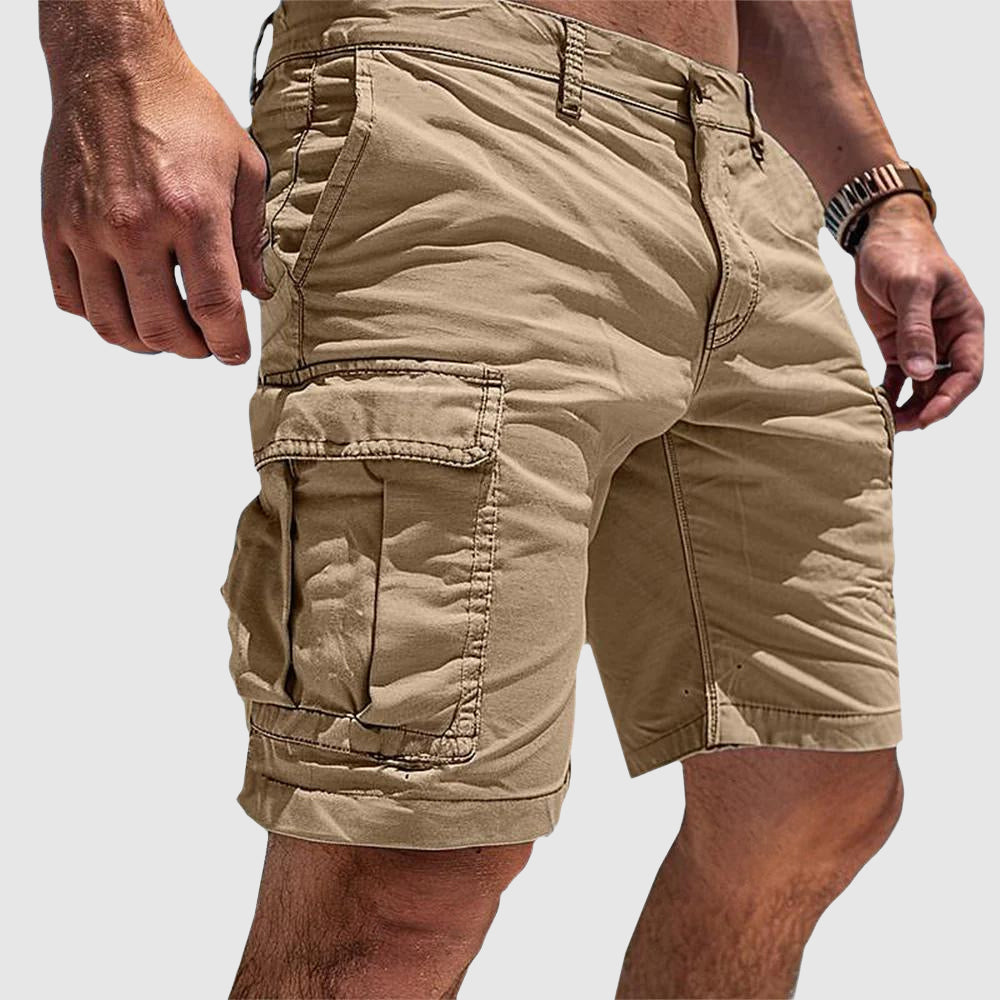 Momount Uomo Pantaloncini Cargo – Vestibilità Rilassata Tasca Slim Chiusura a Bottoni