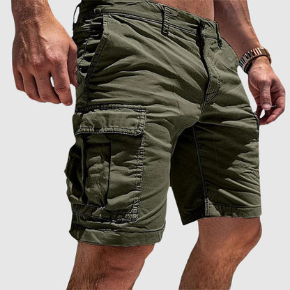Momount Uomo Pantaloncini Cargo – Vestibilità Rilassata Tasca Slim Chiusura a Bottoni