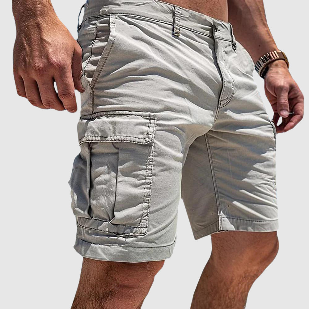 Momount Uomo Pantaloncini Cargo – Vestibilità Rilassata Tasca Slim Chiusura a Bottoni