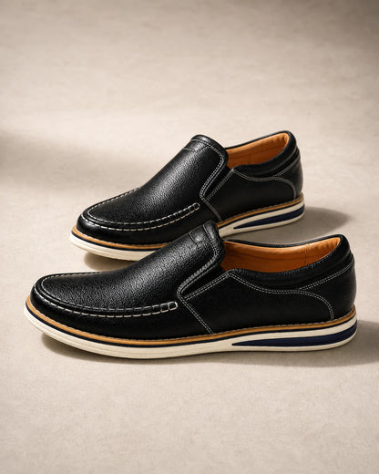 Mocassini uomo slip-on con cuciture a mano e pannelli elastici — image 8