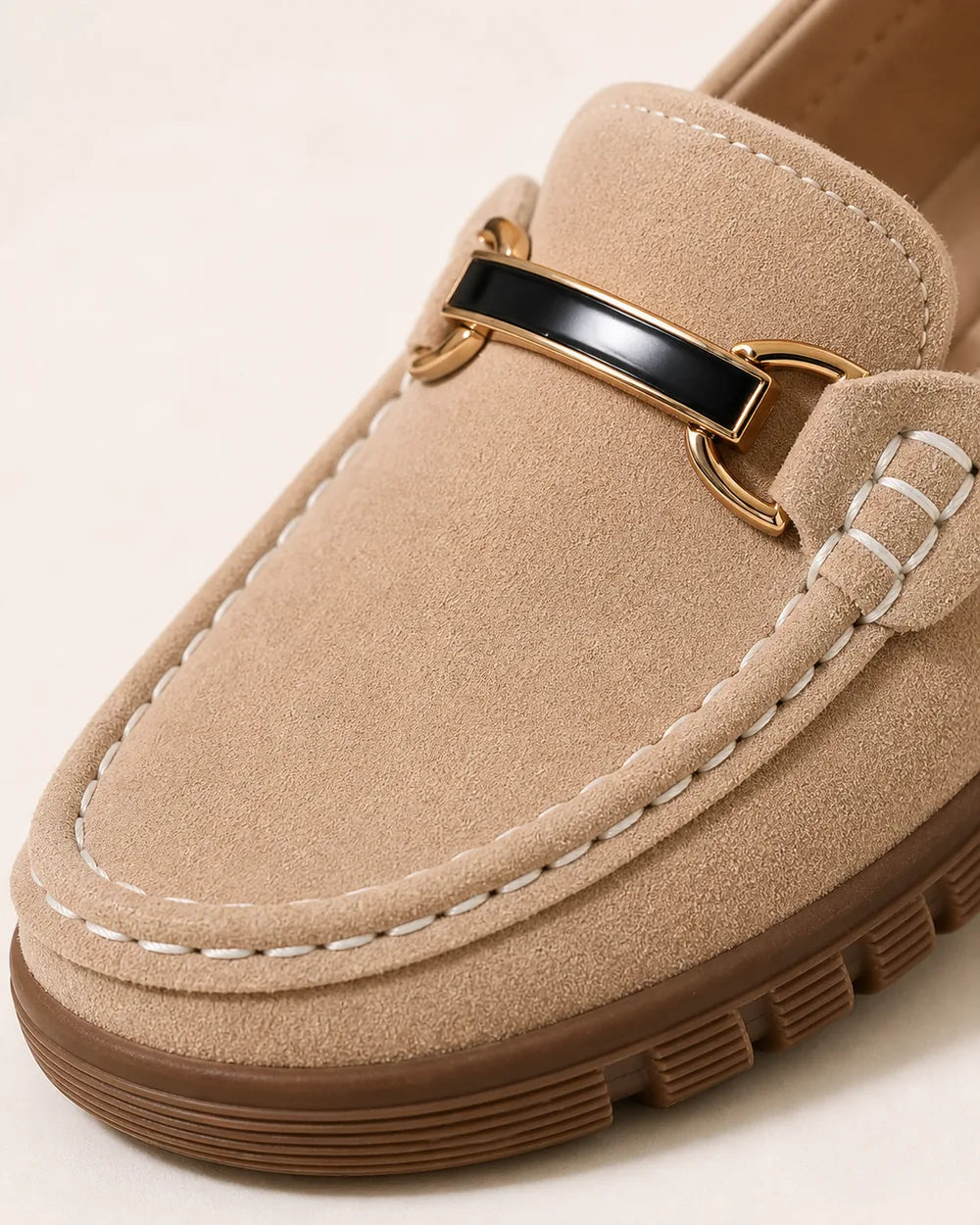 Mocassini donna beige chunky con morsetto — immagine del prodotto 6