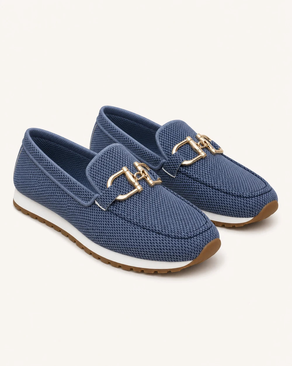 Mocassini donna blu navy con doppio morsetto — immagine del prodotto 9