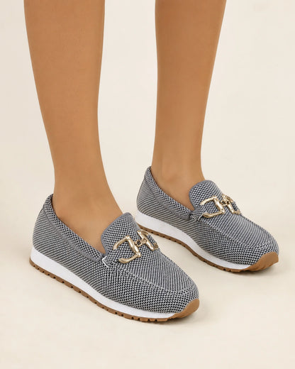 Mocassini donna blu navy con doppio morsetto — immagine del prodotto 11