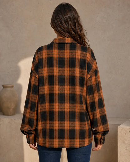 Camicia donna oversize a quadri — image 4