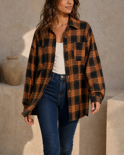 Camicia donna oversize a quadri — image 6