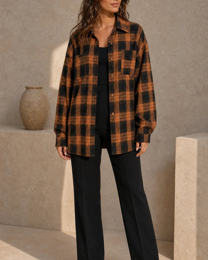 Camicia donna oversize a quadri — image 7