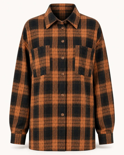 Camicia donna oversize a quadri — image 8