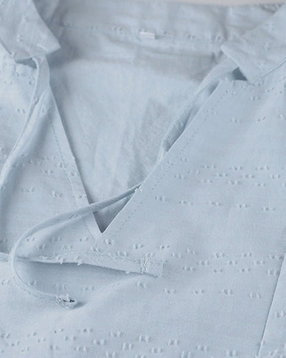 Momount Donna Abito Tunica da Spiaggia in Cotone – Scollo a V con Cappuccio