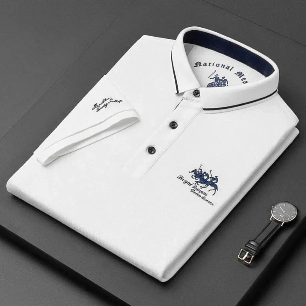 Momount Uomo Polo – Logo Cavallo Ricamato Premium Manica Corta