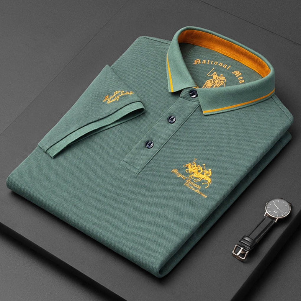Momount Uomo Polo – Logo Cavallo Ricamato Premium Manica Corta