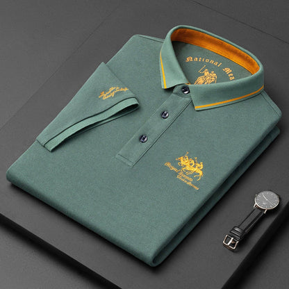 Momount Uomo Polo – Logo Cavallo Ricamato Premium Manica Corta