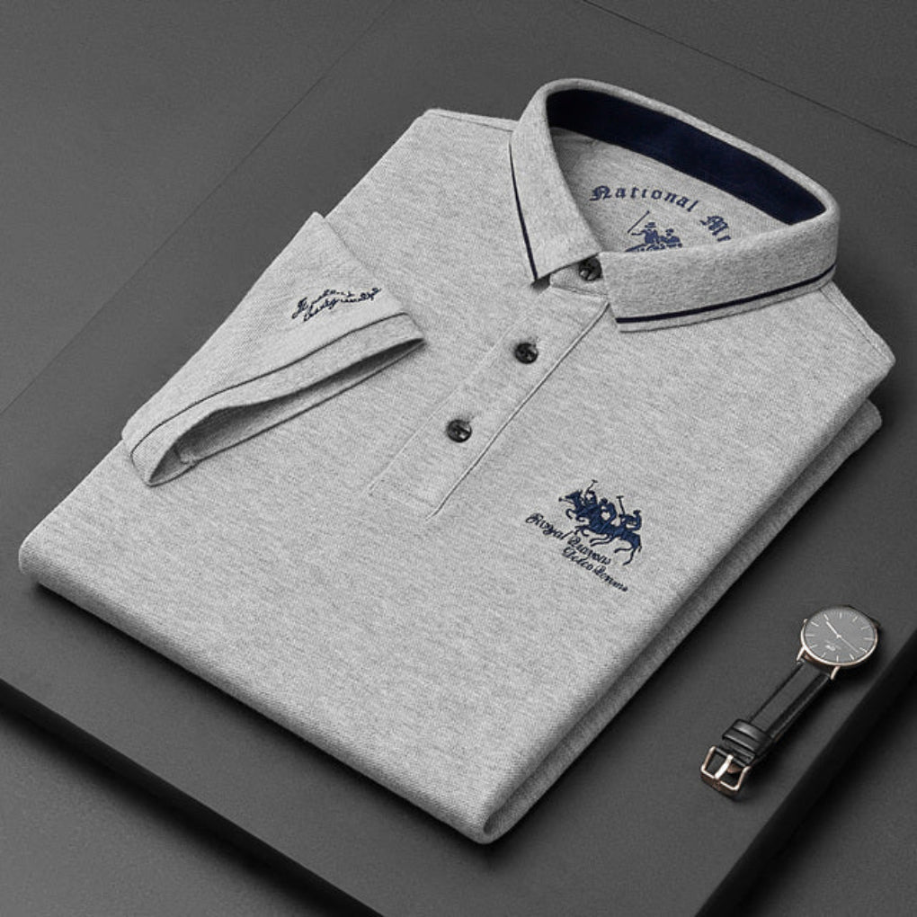 Momount Uomo Polo – Logo Cavallo Ricamato Premium Manica Corta