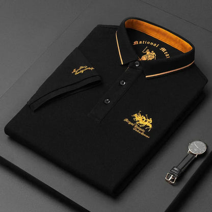 Momount Uomo Polo – Logo Cavallo Ricamato Premium Manica Corta