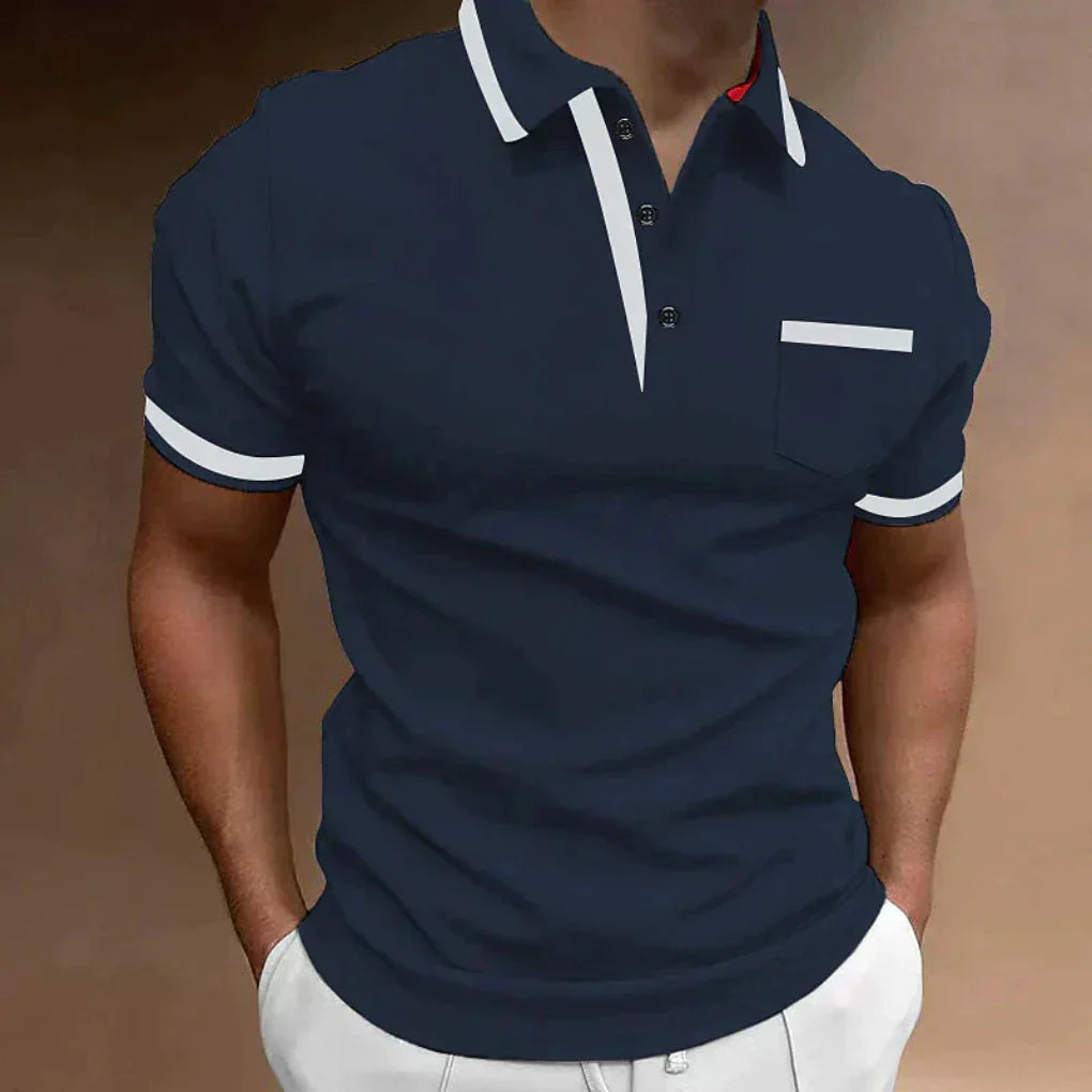 Momount Uomo Polo – Profili a Contrasto Taschino Manica Corta
