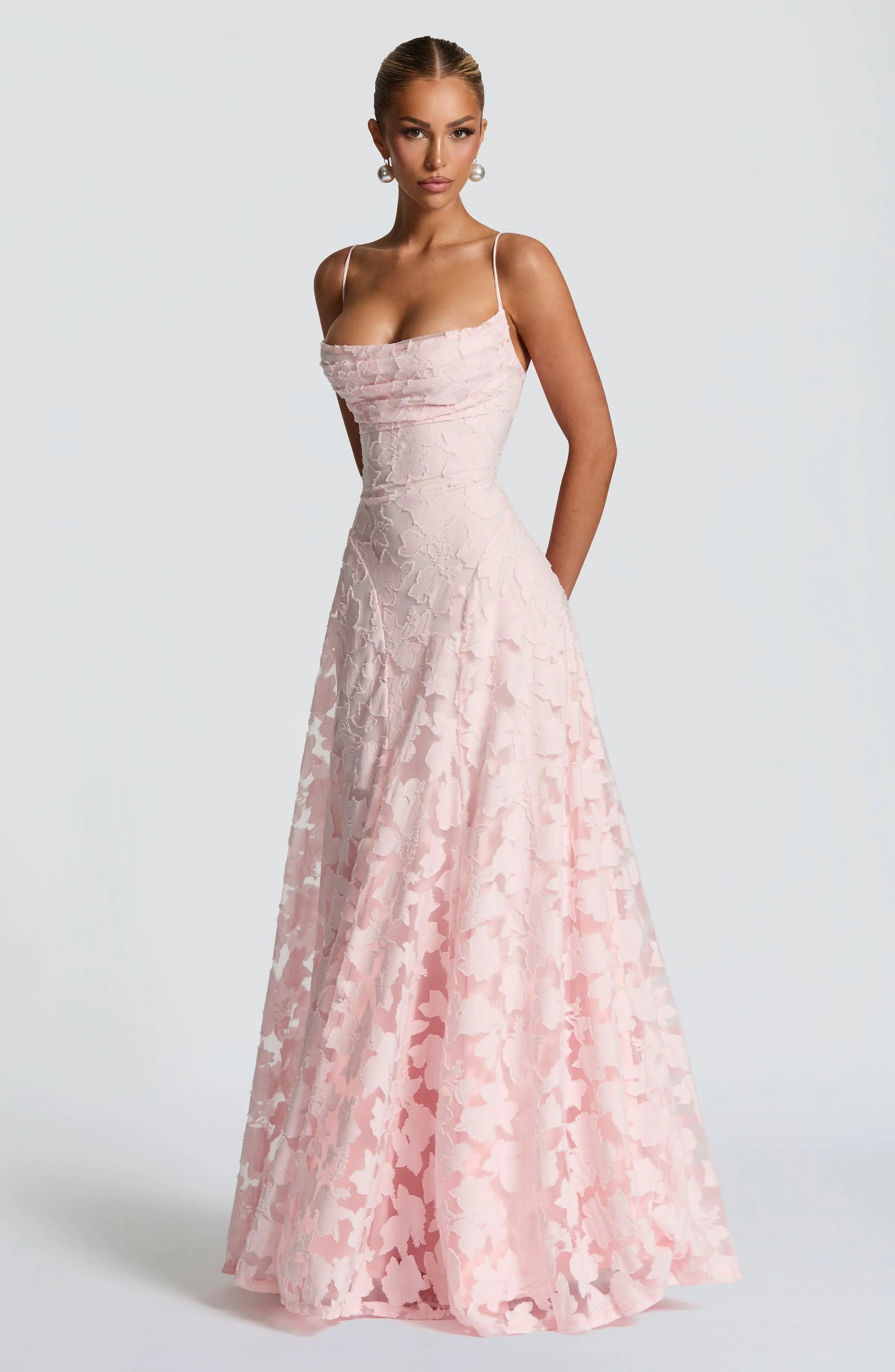 Auriana | Vestito Maxi Romantico Floreale Scollo Quadrato Spalline Estivo