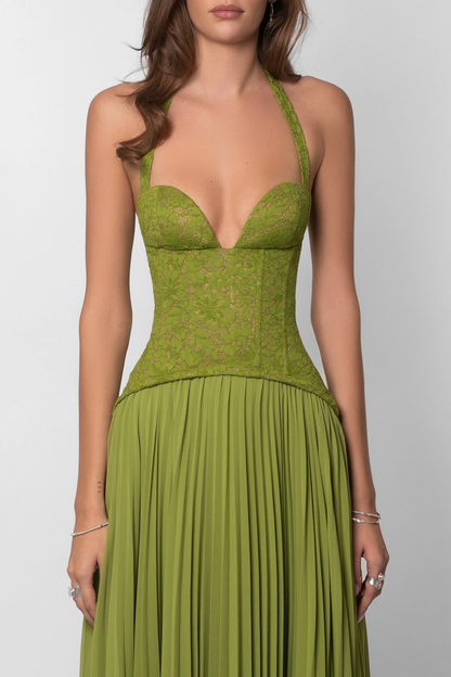 Cosima | Vestito Maxi Elegante in Raso Monospalla Mantellina Senza Maniche da Sera