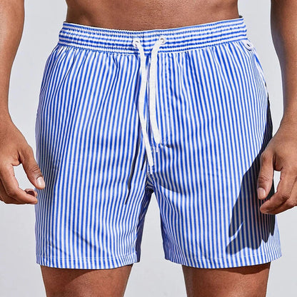 Momount Costume da Bagno Uomo – a Righe Coulisse Asciugatura Rapida Estate Spiaggia