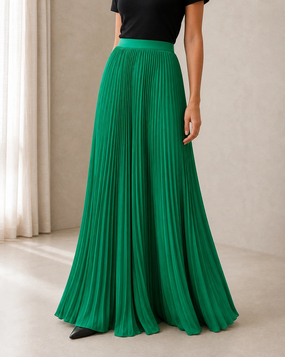 Gonna maxi donna plissettata e fluttuante — image 9