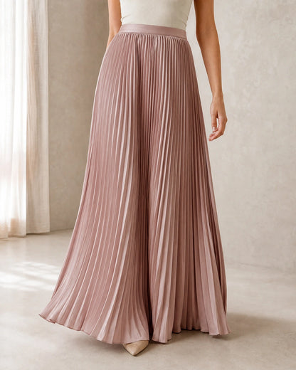 Gonna maxi donna plissettata e fluttuante — image 1