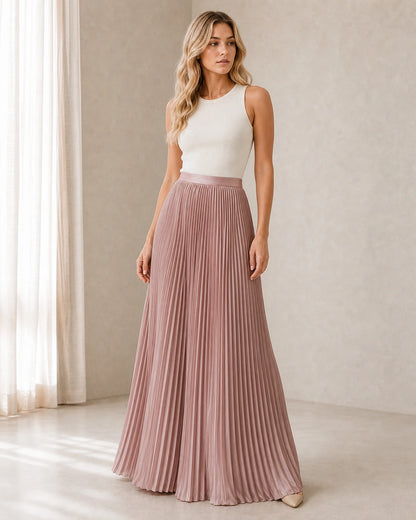 Gonna maxi donna plissettata e fluttuante — image 3