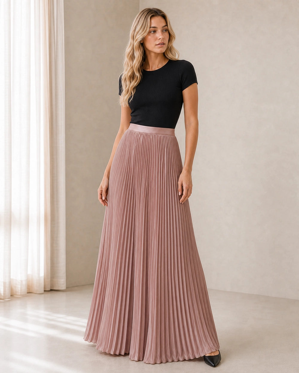 Gonna maxi donna plissettata e fluttuante — image 7